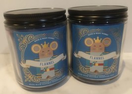 2x Bath and Body Works FLANNEL 1-Wick Candle's  7 oz (198 g) Holiday  - $27.95