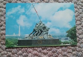 015 VTG US Marine Corps War Memorial Postcard Arlington Va Iwo Jima - £3.94 GBP