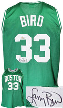 Larry Bird signed Boston Green TB Custom Stitched Basketball Jersey XL- JSA Witn - £241.00 GBP