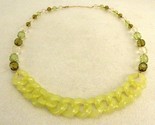 Large Statement Necklace, Chunky Acrylic Curb Links, Faceted Beads, #JWL... - £15.39 GBP