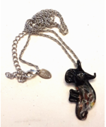 Blown Glass Sea Horse Pendant Necklace + Adjustable Silver Tone Lia Soph... - $27.21 CAD
