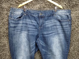 Maurices Jeans Women Plus 24 Long Blue Bootcut Stretch Ladies Casual Pants - £14.76 GBP