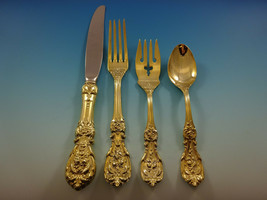 Francis I by Reed and Barton Sterling Silver Flatware Service 12 Set Gold 48 Pcs - £3,231.86 GBP