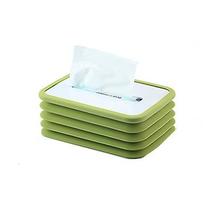 Folding Car Tissue Towel Box Elastic Lifting Holder Desktop Napkin Pumping Tray - £18.27 GBP