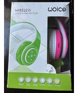 Woice Wireless Stereo Headphones 85db Child Kid Safe Pink and White New - $14.85