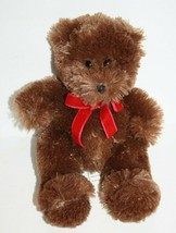 The Childrens Place Red Velvet Bow Valentine Teddy Bear 9&quot; Brown Plush S... - £10.80 GBP