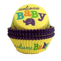 Welcome Baby Cupcake Baking Cup Liners Baby Shower Party 75 Piece - £2.35 GBP