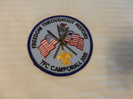 Boy Scouts Three Fire Councils Camporall 2001 Pocket Patch Freedom thru History - £15.98 GBP