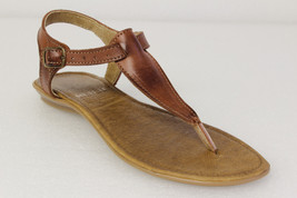 womens T-Strap Sandals Authentic Mexican Huaraches Cognac Leather #582 - £27.29 GBP