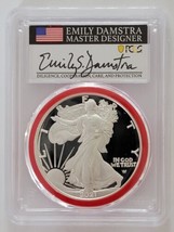 2021-(S) Proof Silver Eagle PCGS PR70 DCAM FS Emily Damstra Mint Designe... - £467.25 GBP