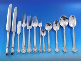AJ Fuller by Tiffany Sterling Silver Flatware Set Service 315 pcs Custom Pattern - $93,555.00