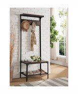 KB 68 x 26.5 x 18 in. Metal &amp; Wood Hall Tree - Antique &amp; Walnut - $210.10