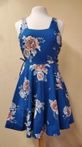 Charlotte Russe Women&#39;s Small Super Cute Blue Floral and Butterfly Summer Dress - £14.93 GBP