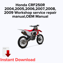 Honda CRF250R 2004,2005,2006,2007,2008,2009 Workshop service repair manu... - $27.36 CAD