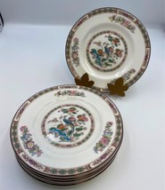 Set of 6 Wedgwood Bone China KUTANI CRANE Dessert / Pie Plates Made in England - £183.61 GBP