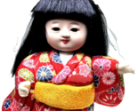 Beautiful Vintage 1980s Japanese Geisha Kimekomi Doll with Red Fabric Ki... - £40.15 GBP