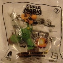 Luigi Fireball Tosser Super Mario Mc Donald&#39;s Happy Meal Toy #7 2018 New - £4.87 GBP