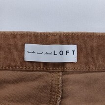 LOFT RN#140923 Women's Brown Cotton Blend High Waist Skinny Corduroy Pants 27/4 image 3