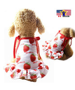 Strawberry Fruit Dog Cat Dress Up Pet Costume Cosplay Halloween Summer O... - £7.80 GBP+