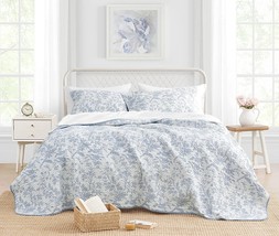Laura Ashley - King Size Comforter Set, Cotton Reversible Home Bedding, - £89.90 GBP