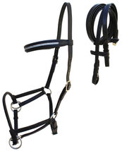 English Horse Black Leather All-Purpose Trail Bridle Reins 803AXBK - $39.59+