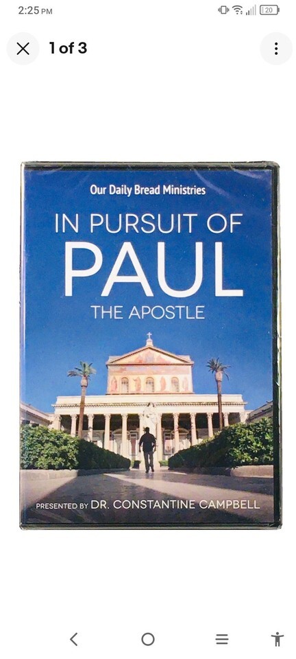 In Pursuit Of Paul The Apostle [DVD] 2-Disc Set, 2017, Our Daily Bread M... - $9.89