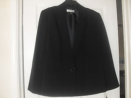 Kasper New Black Plus Size Crepe One-Button Jacket   20W    $89 - £42.85 GBP