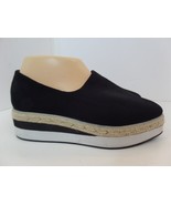 DKNY &quot;Lior&quot; Black Fabric Uppers  Platform Jute Espadrilles Slip on Shoes... - £23.37 GBP