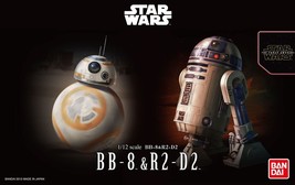Bandai Hobby Star Wars 1/12 Plastic Model BB-8 &amp; R2-D2 &quot;Star Wars&quot; Box Damaged - £34.99 GBP