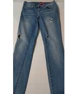 YMI Blue Jeans WannaBettaButt Distressed Skinny Size 5 Mid Rise Style P4... - $16.41 CAD