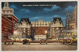 Hotel Dennis Atlantic City,New Jersey Linen Postcard 1948 - £10.73 GBP