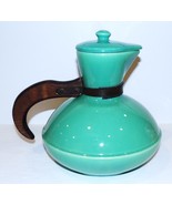 VINTAGE CATALINA ISLAND POTTERY RANCHO WOOD HANDLED GREEN COFFEE URN POT... - $6,547.32 MXN