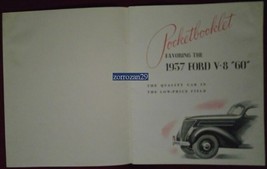 1937 FORD V-8 &#39;60&#39; VINTAGE COULEUR D&#39;ORIGINE BROCHURE DE VENTE - 7543... - £33.45 GBP