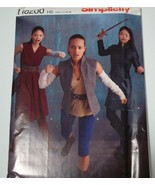 Simplicity Pattern H0200 Sz 6-14 Misses&#39; Warrior Costume Pants Top Arm W... - £7.93 GBP