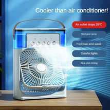 3 Speed Fan Portable Air Cooler  with LED Night Light  Small Air Conditioner - £9.97 GBP