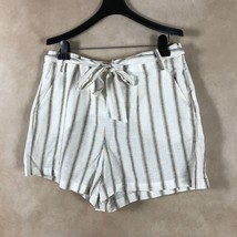 1.STATE Women&#39;s Linen/Cotton Summer Striped Belted Shorts NWOT - Size 12 - £10.94 GBP