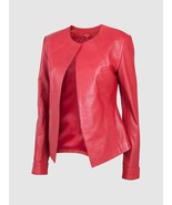 Woman leather Jacket 100% Real Soft Lambskin Leather Womens Classic Coat - £70.43 GBP