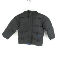 Amazon Essentials Boys Hooded Puffer Jacket Coat 3T Black Blue - £10.11 GBP