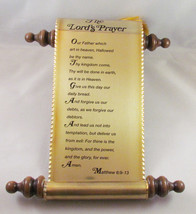 Home Interior The Lord&#39;s Prayer Metal Wall Scroll in gift box CLEARANCE ET0519-B - £16.03 GBP