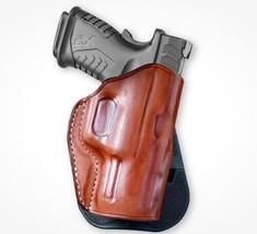 Fits Springfield XDM 9/40/45 Compact 3.8”BBL Leather Paddle Holster #105... - $67.31