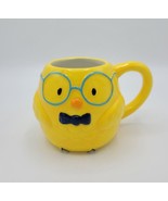 Vintage Sur La Table Yellow Chick w/ Blue Wire Rim Glasses & Black Bowtie Mug - $15.83