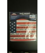 I Pledge Allegiance Face Masks - 2 pack, 1 Printed, 1 Solid - Made in th... - $5.25