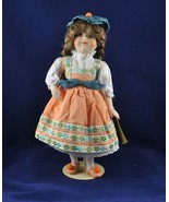 Gretel 13-inch Franklin Heirloom Porcelain Doll 1984 Hand Painted with T... - $12.95