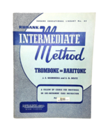 Rubank Intermediate Method Trombone Or Baritone Sheet Music Book 1938 Copy - $13.52 CAD