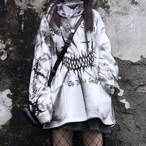 Hoodie Harajuku Print Sweatshirt Women Japanese Style 2021 Fashion Autumn Winter - £65.32 GBP