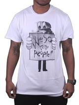 WeSC Uomo We Are Superlative Conspiracy Bianco Protesta Birger Burger T-... - $308.06 MXN