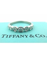 Tiffany &amp; Co Platinum Jazz Graduated Diamond Band Ring .31CT Size 5.5 - $3,292.84 CAD
