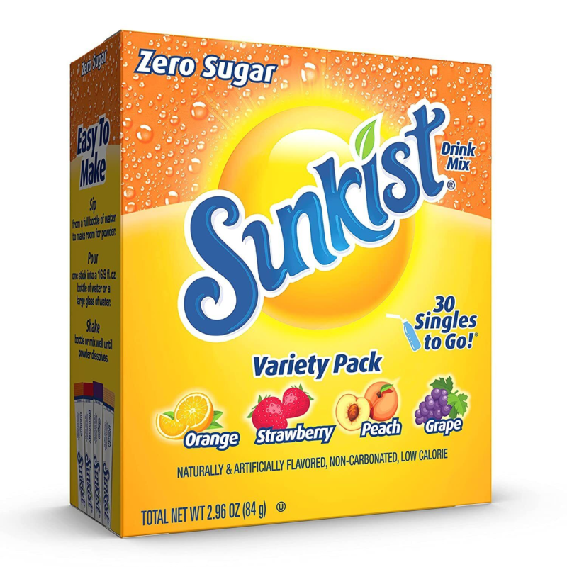 Sunkist Drink Mix Variety Pack Singles to Go 30-Count SAME-DAY SHIP - $12.39