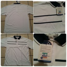 Green White polo shirt short sleeve cotton blend short sleeve polo shirt... - £11.95 GBP