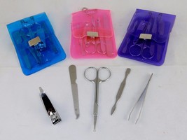 Manicure Set, Pocket Size, Five Pieces In Vinyl Pouch, Choice of Colors ... - £5.45 GBP